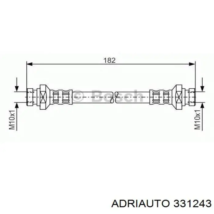 Шланг гальмівний передній Adriauto 331243 ціна, від 8.29 USD