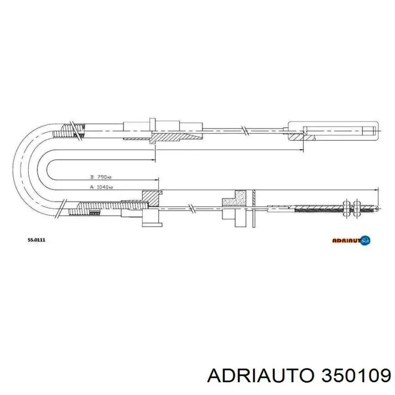 Трос зчеплення 350109 Adriauto