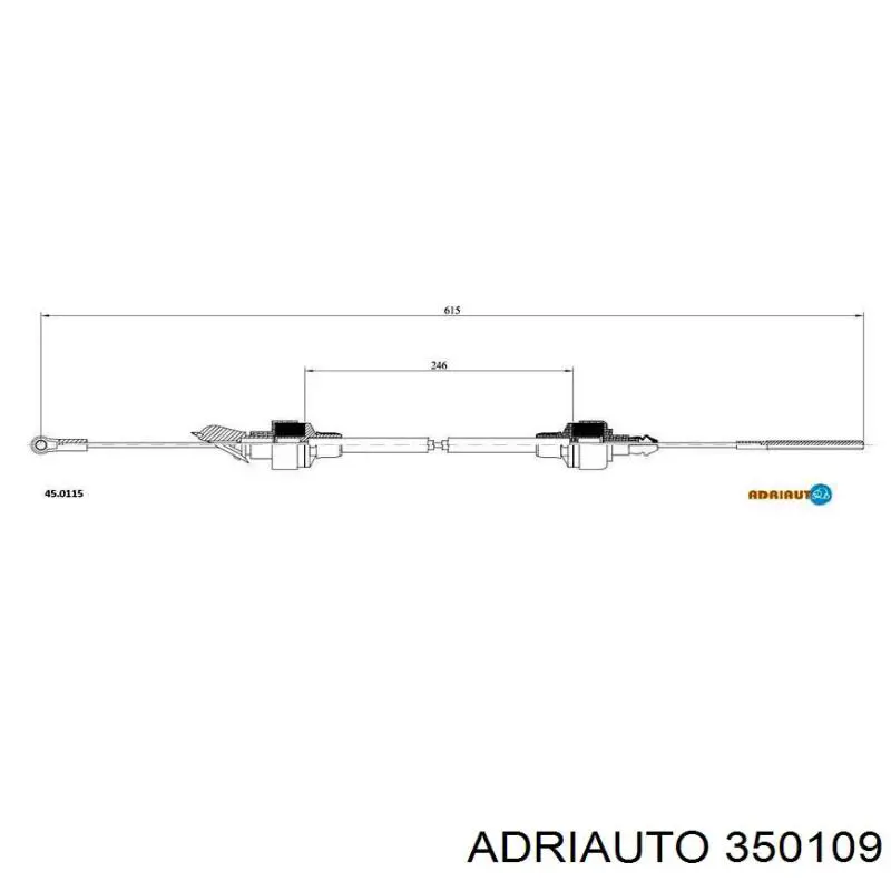 350109 Adriauto Трос зчеплення
