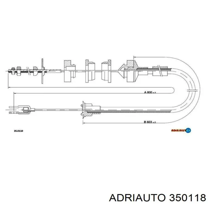 Тросик зчеплення Adriauto 350118