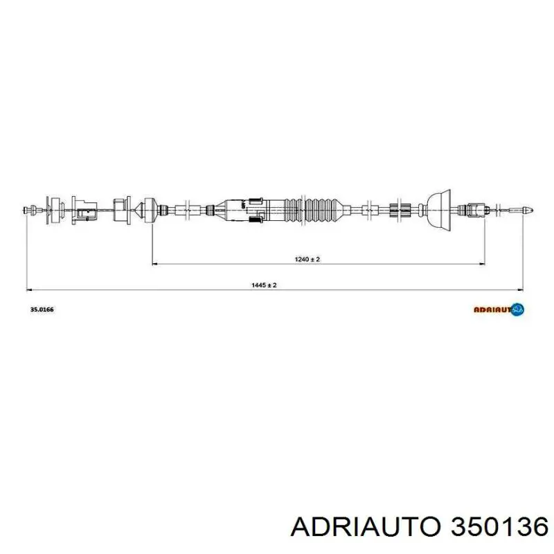 350136 Adriauto трос зчеплення