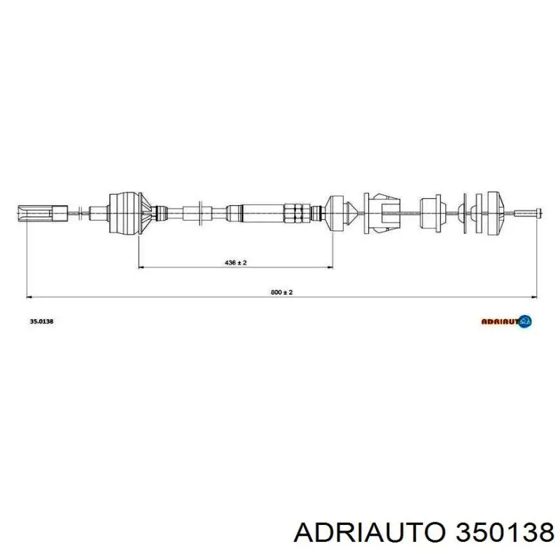 350138 Adriauto Трос зчеплення