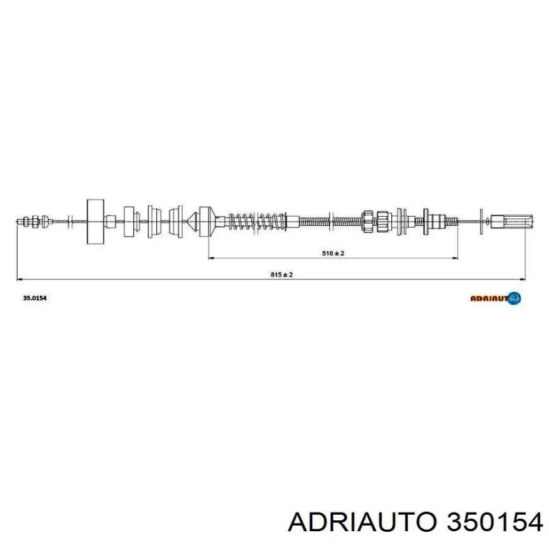 Трос зчеплення Adriauto 350154 ціна, від 21.98 USD