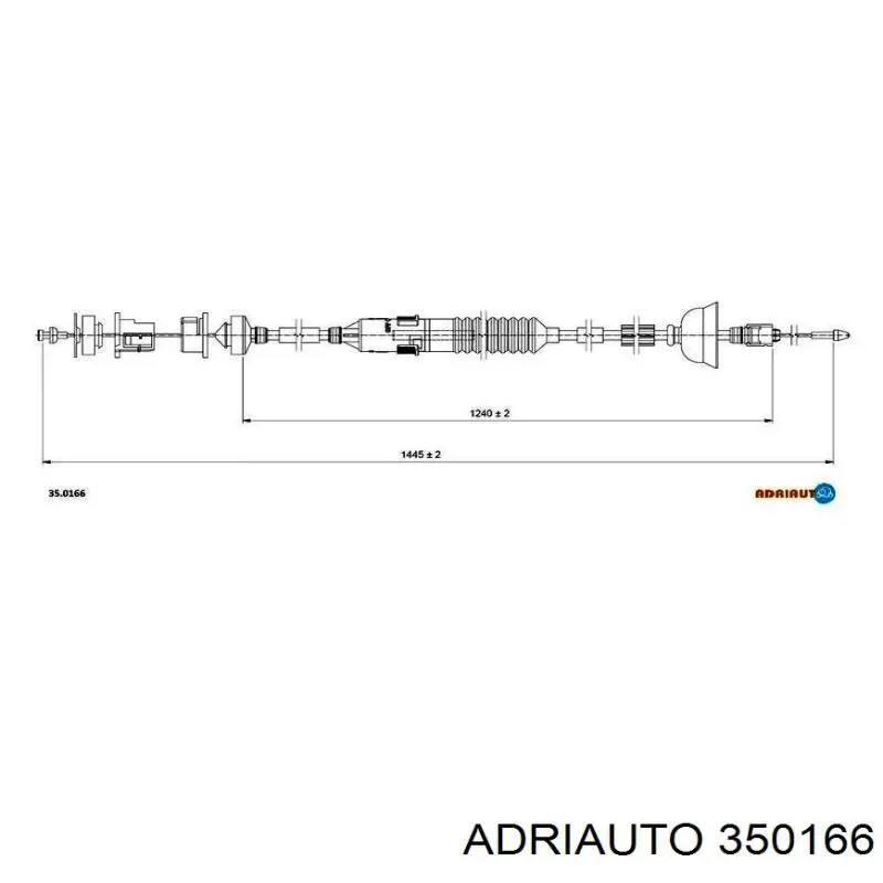 350166 Adriauto Трос зчеплення