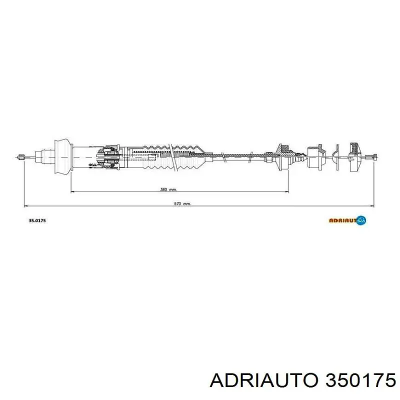 350175 Adriauto Трос зчеплення