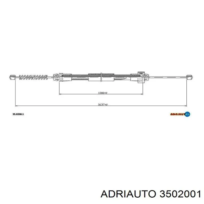 Трос ручного гальма задній, правий/лівий Adriauto 3502001 ціна, від 7.66 USD