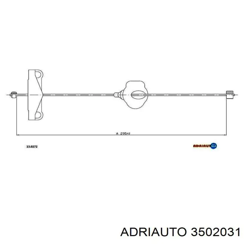 Трос стоянкового гальма задній правий Adriauto 3502031 ціна, від 5.22 USD