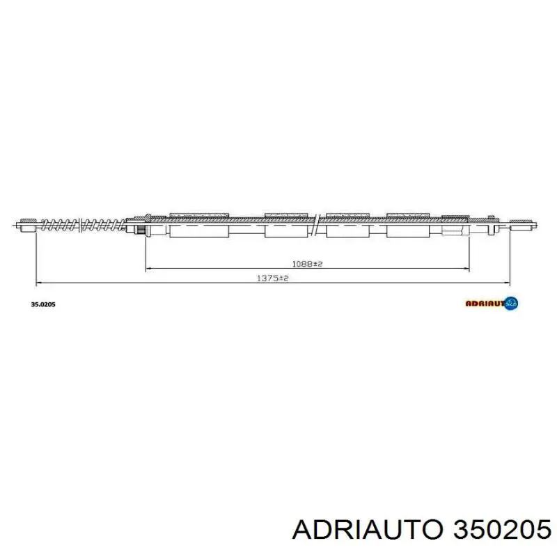 350205 Adriauto Трос ручника задній лівий