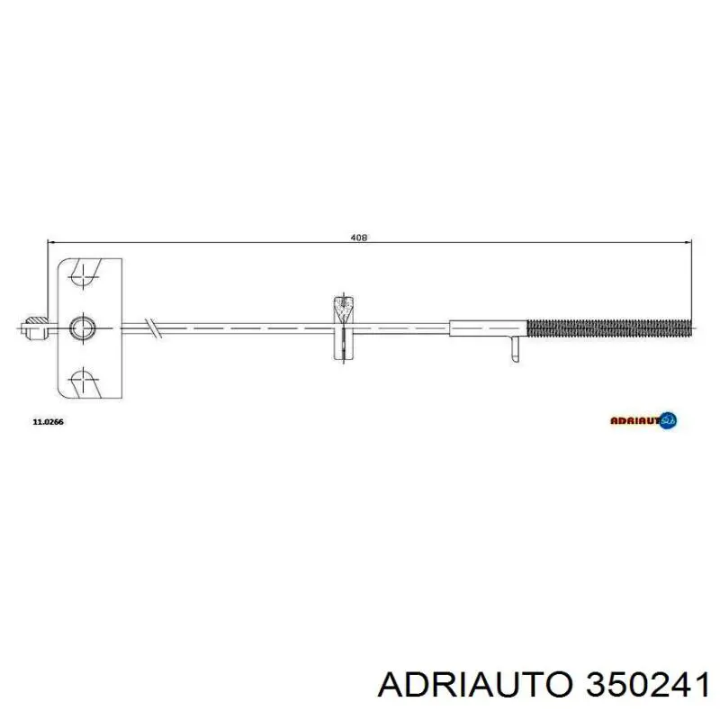 Трос стоянкового гальма задній лівий Adriauto 350241 ціна, від 3.82 USD