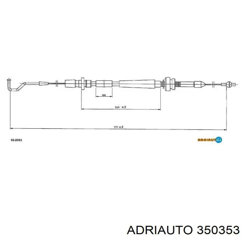 Трос газу Adriauto 350353 ціна, від 15.20 USD