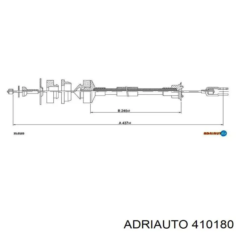 Трос зчеплення Adriauto 410180 ціна, від 8.45 USD