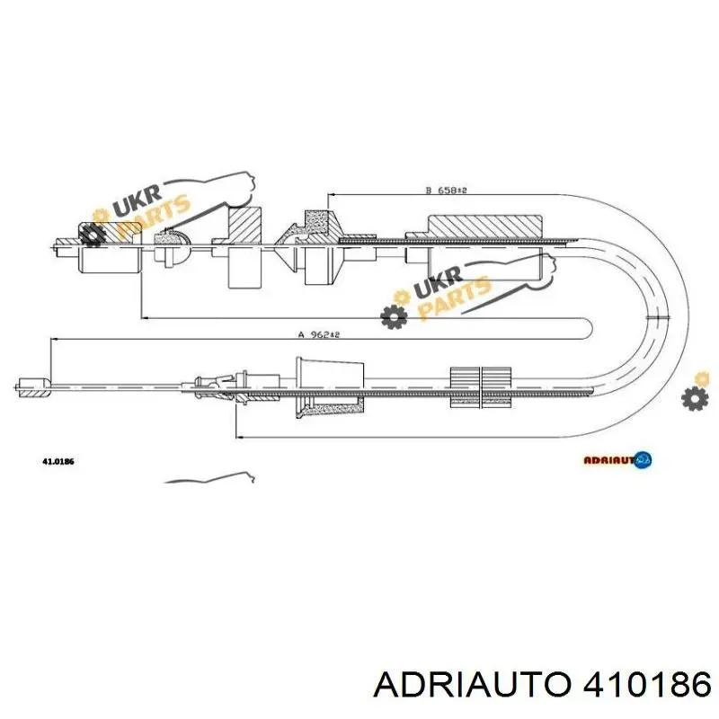 Трос зчеплення Adriauto 410186 ціна, від 16.99 USD