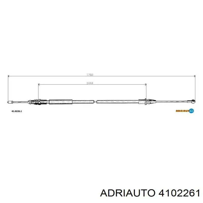 4102261 Adriauto трос ручного гальма задній, правий/лівий