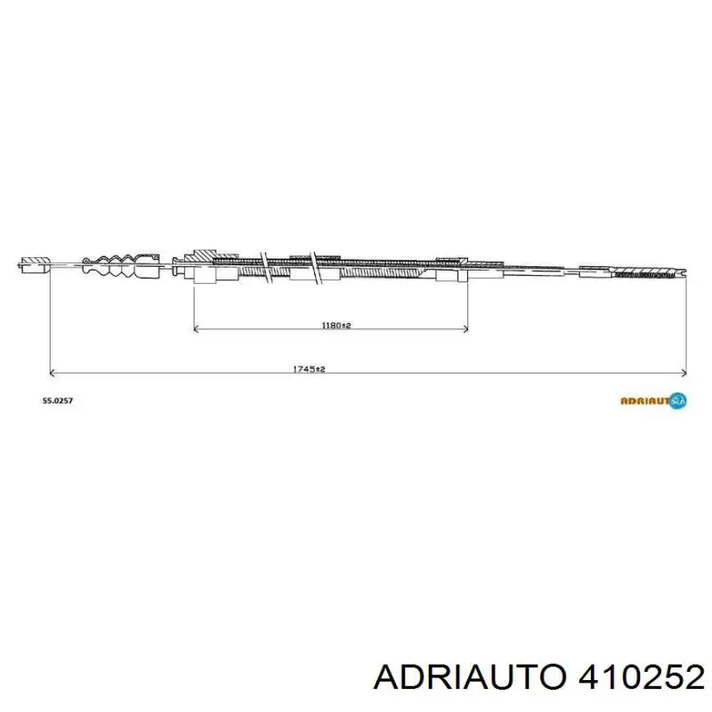 Трос ручного гальма задній, правий/лівий Adriauto 410252 ціна, від 6.17 USD