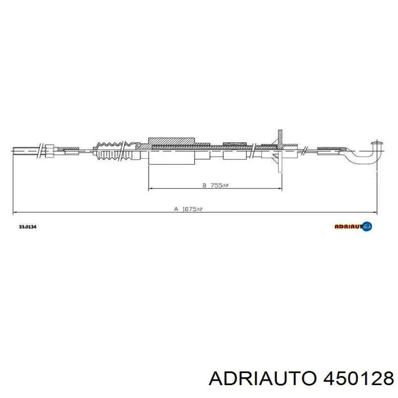Трос зчеплення Adriauto 450128 ціна, від 7.16 USD