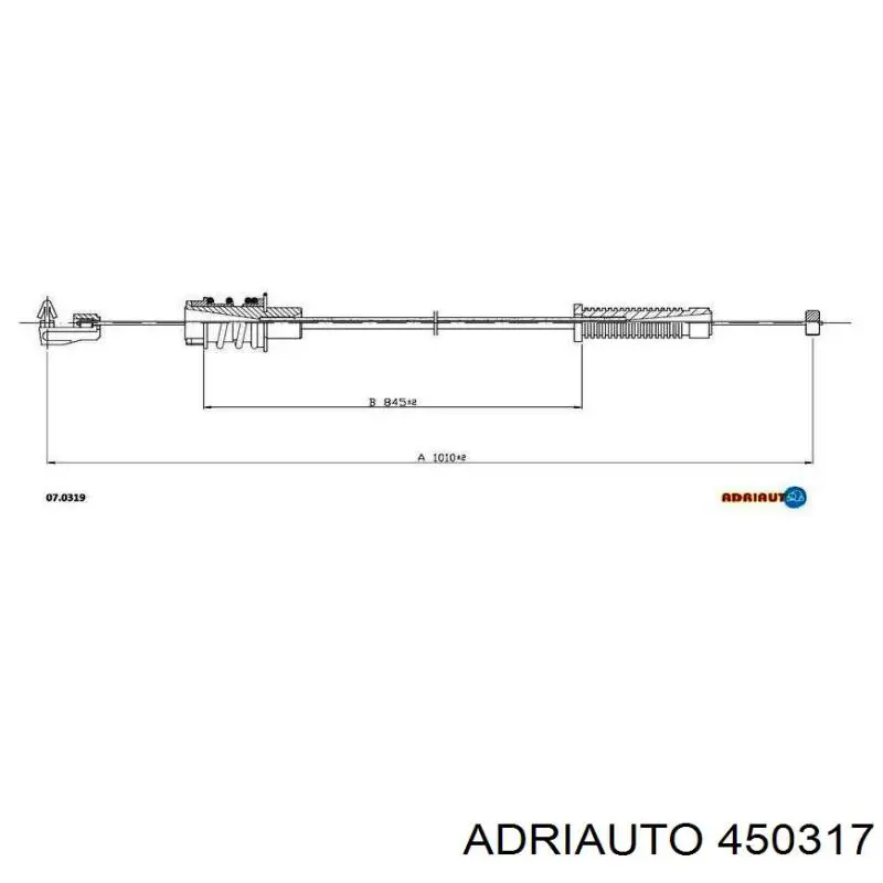 450317 Adriauto Трос газу (акселератора)