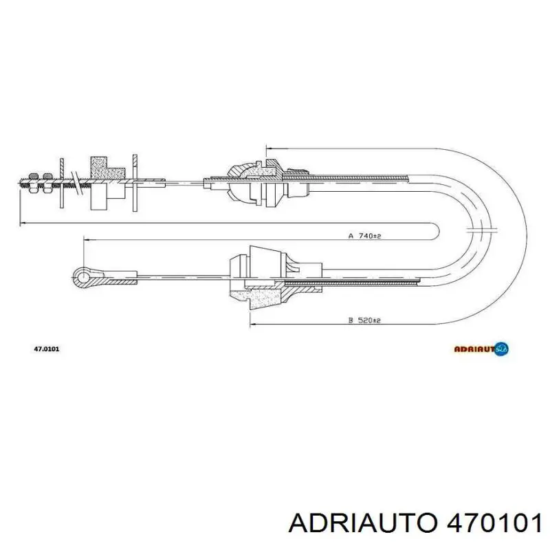 Трос зчеплення Adriauto 470101 ціна, від 5.12 USD