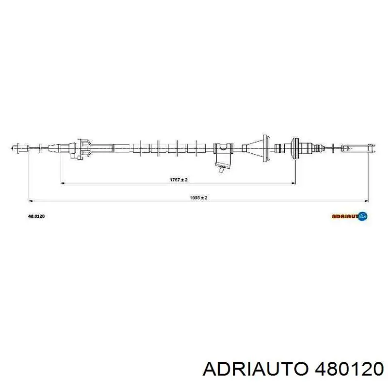 Трос зчеплення Adriauto 480120 ціна, від 18.78 USD