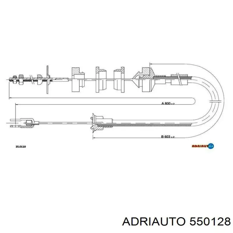 Трос зчеплення 550128 Adriauto