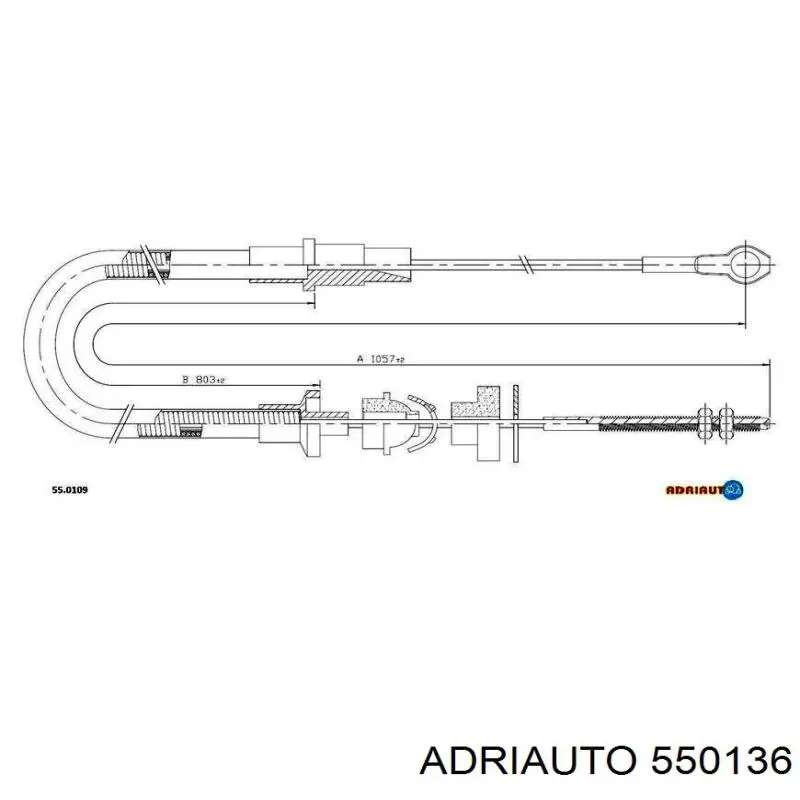 Трос зчеплення Adriauto 550136 ціна, від 11.43 USD