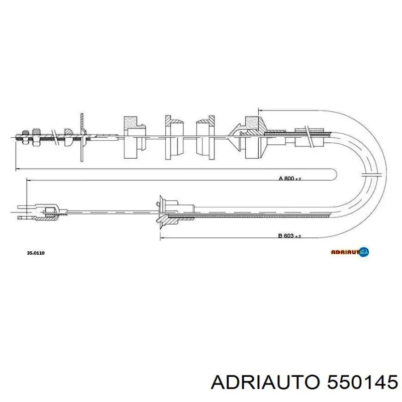 Трос зчеплення 550145 Adriauto
