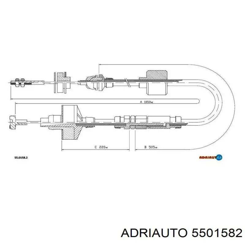 Трос зчеплення 5501582 Adriauto