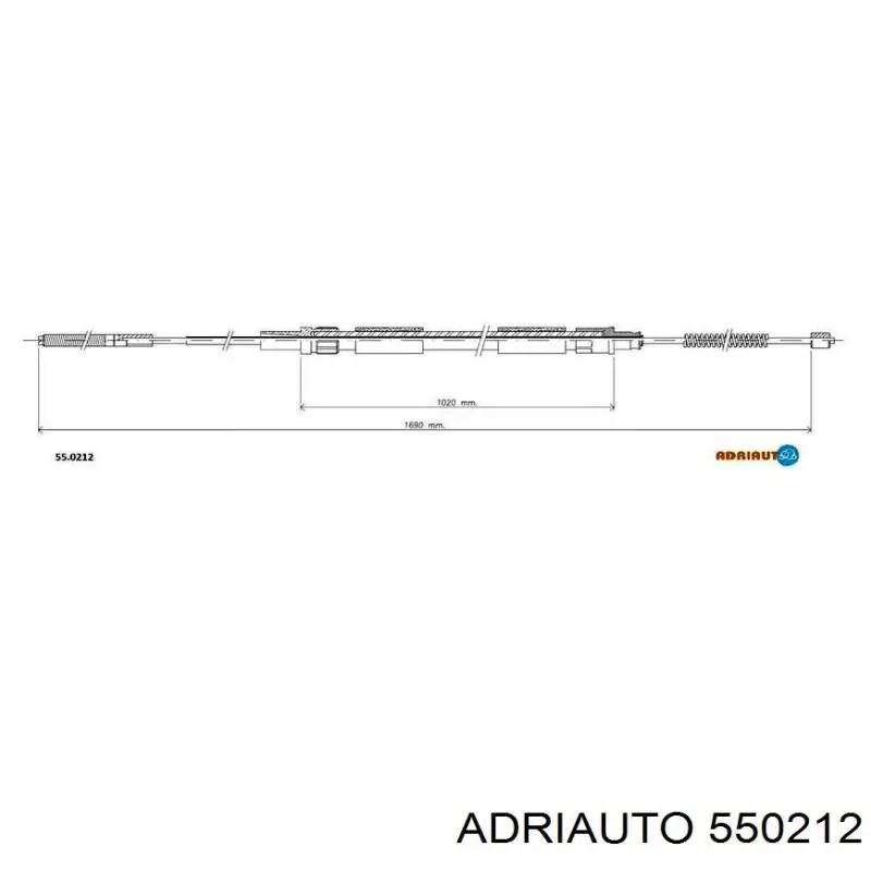 Трос ручного гальма задній, правий/лівий Adriauto 550212 ціна, від 5.71 USD