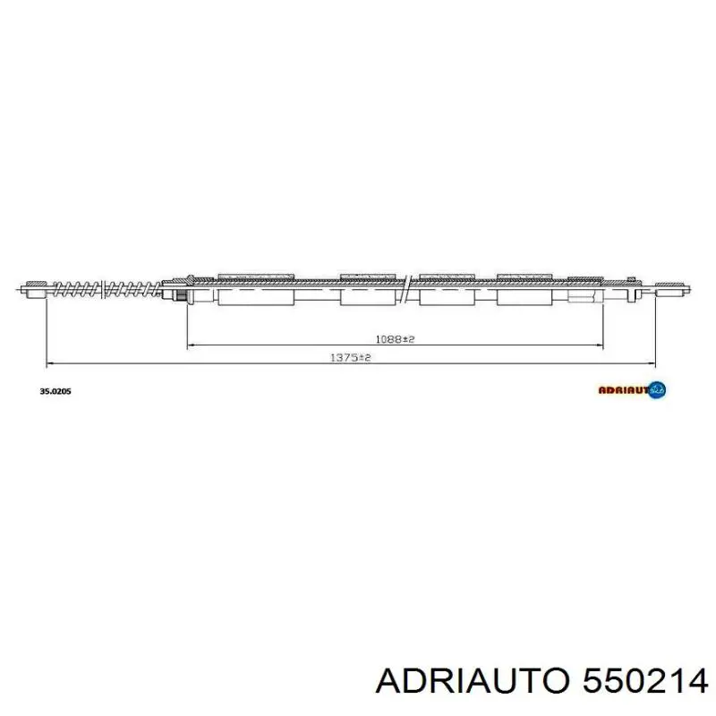 550214 Adriauto трос ручного гальма задній, правий/лівий