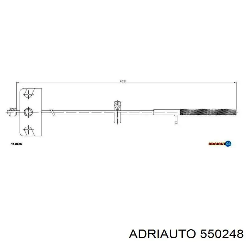 Трос ручного гальма задній, правий/лівий Adriauto 550248 ціна, від 5.54 USD