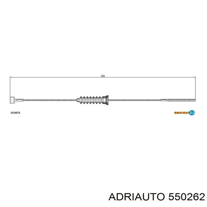 550262 Adriauto трос ручного гальма задній, правий/лівий