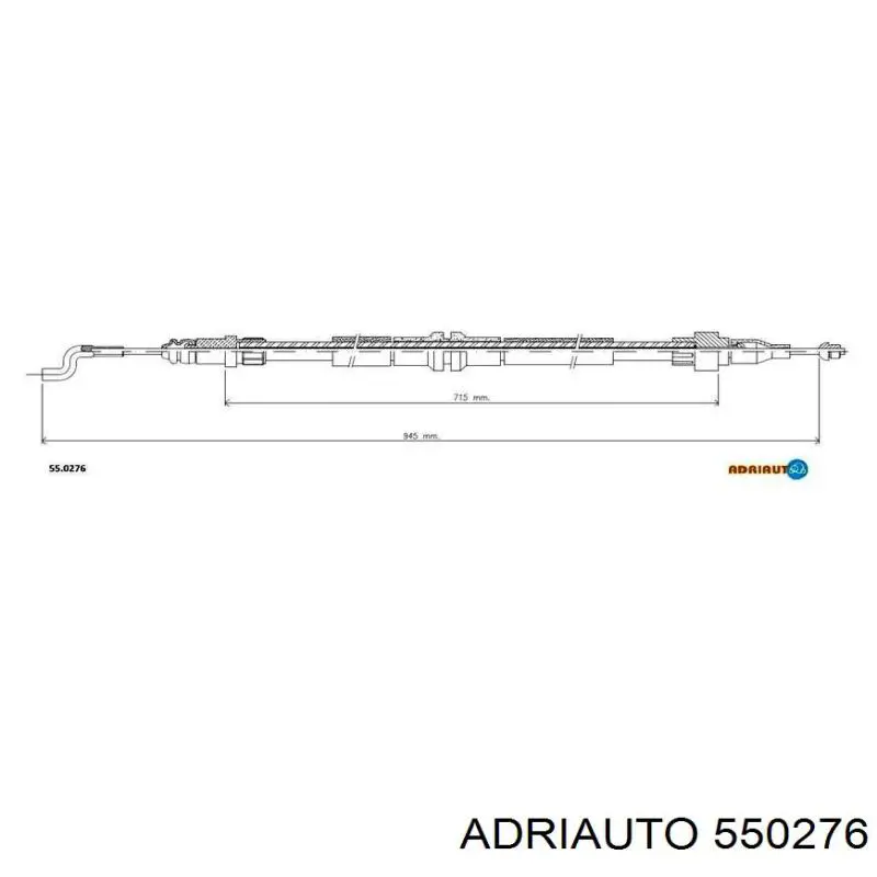 Купити 550276 Adriauto Трос ручного гальма задній, правий/лівий