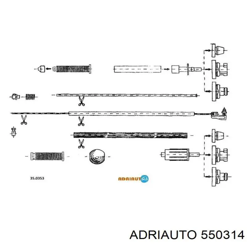 Трос газу 550314 Adriauto