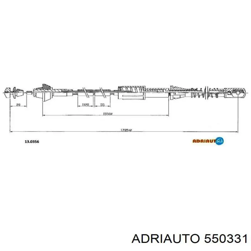 Трос акселератора Adriauto 550331
