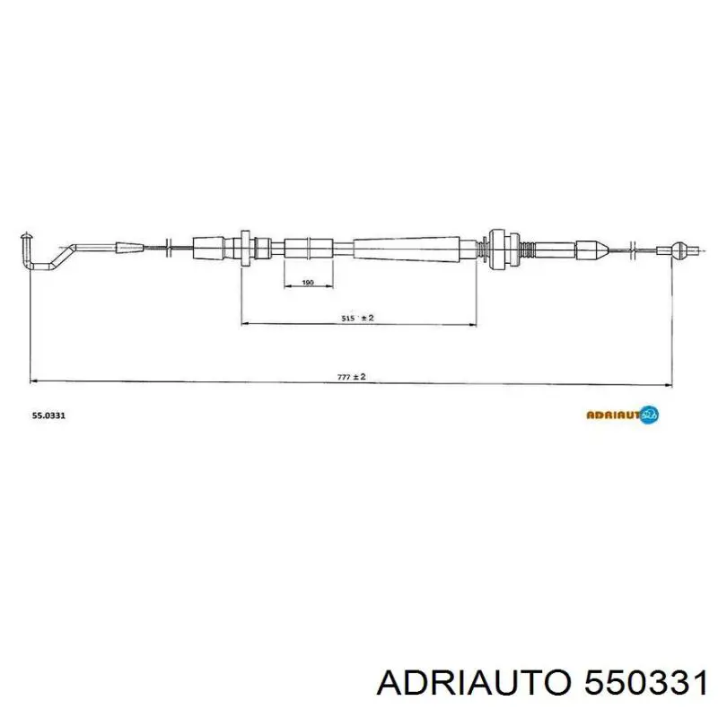 Трос газу 550331 Adriauto