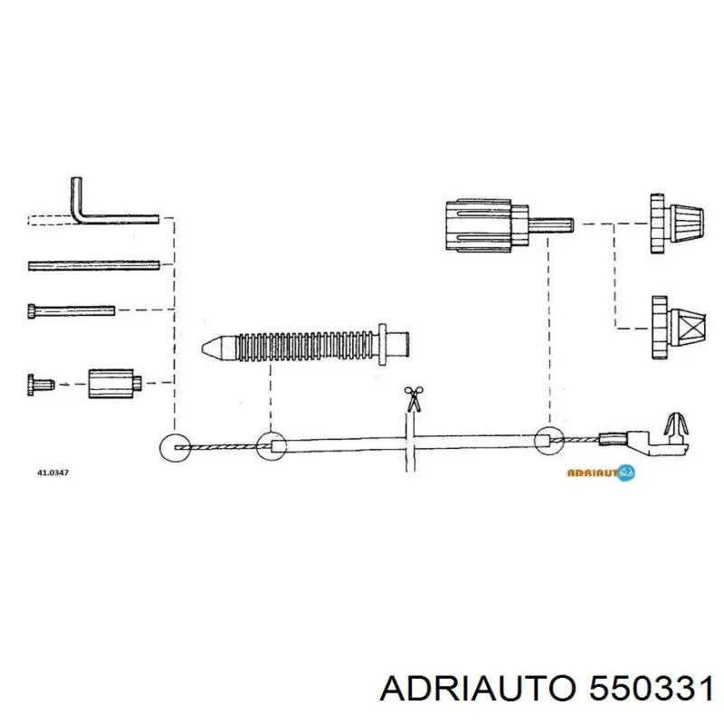 Трос газу Adriauto 550331 ціна, від 5.04 USD