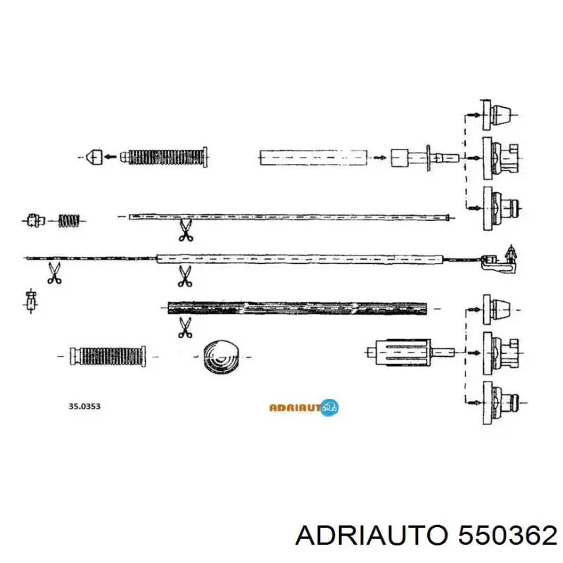 Трос газу Adriauto 550362 ціна, від 8.42 USD