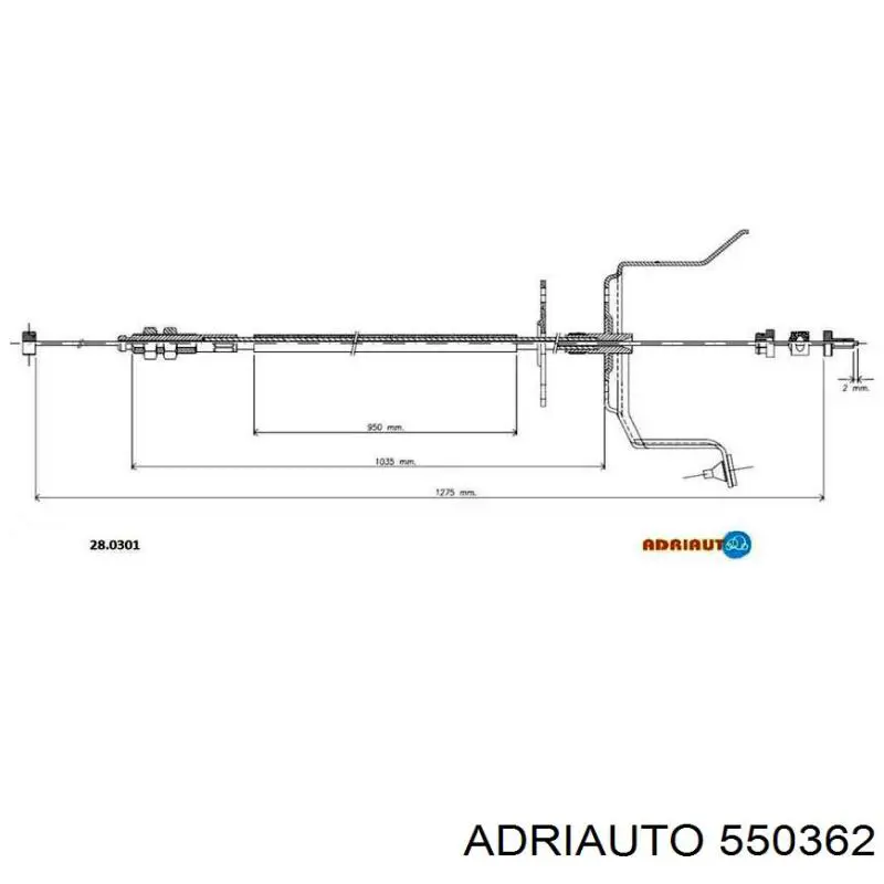 Трос газу 550362 Adriauto