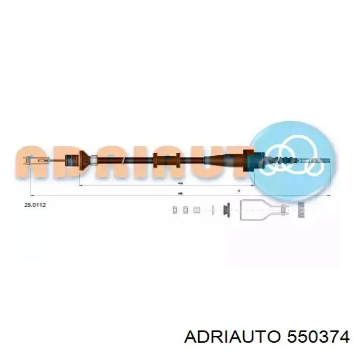 Трос газу 550374 Adriauto