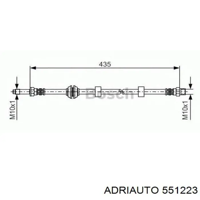 Шланг гальмівний передній 551223 Adriauto