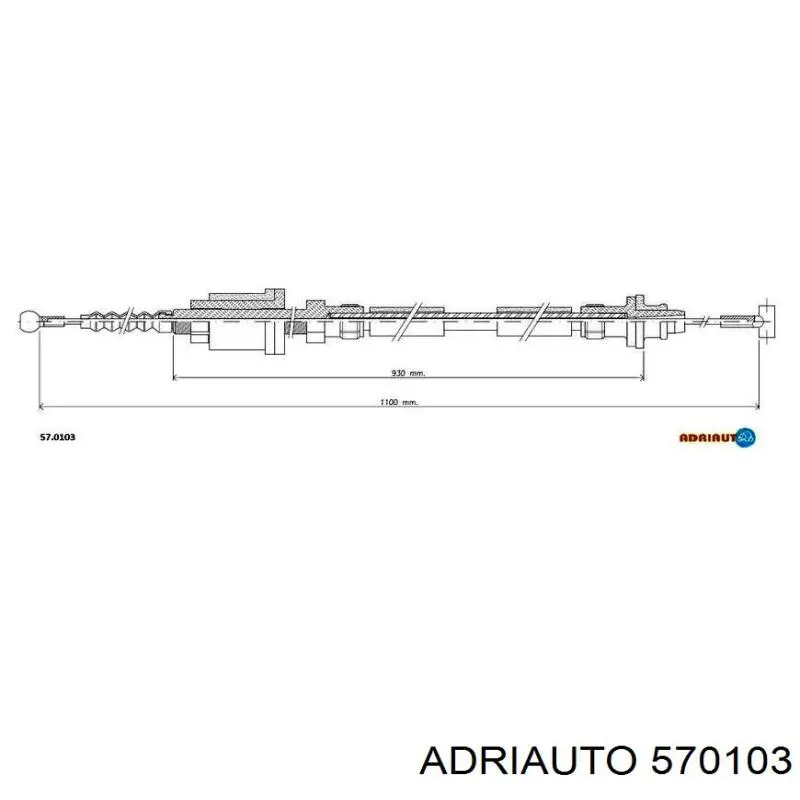 Трос зчеплення Adriauto 570103 ціна, від 13.19 USD