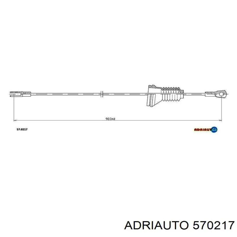 Трос стоянкового гальма задній правий Adriauto 570217 ціна, від 5.79 USD