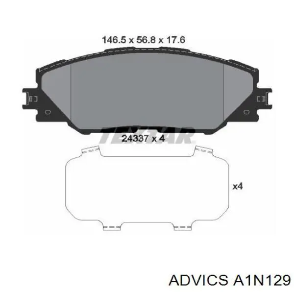 Тормозні колодки Advics A1N129