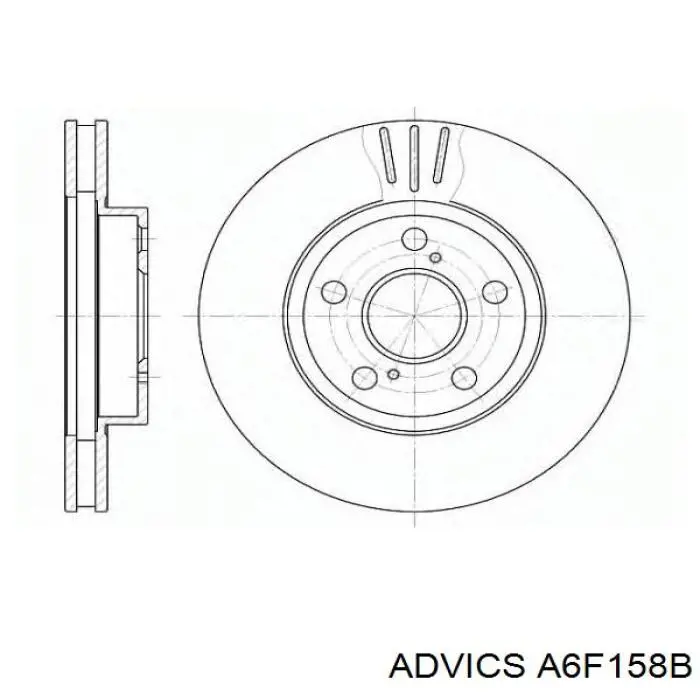 Купити A6F158B Advics Ротор гальмівний