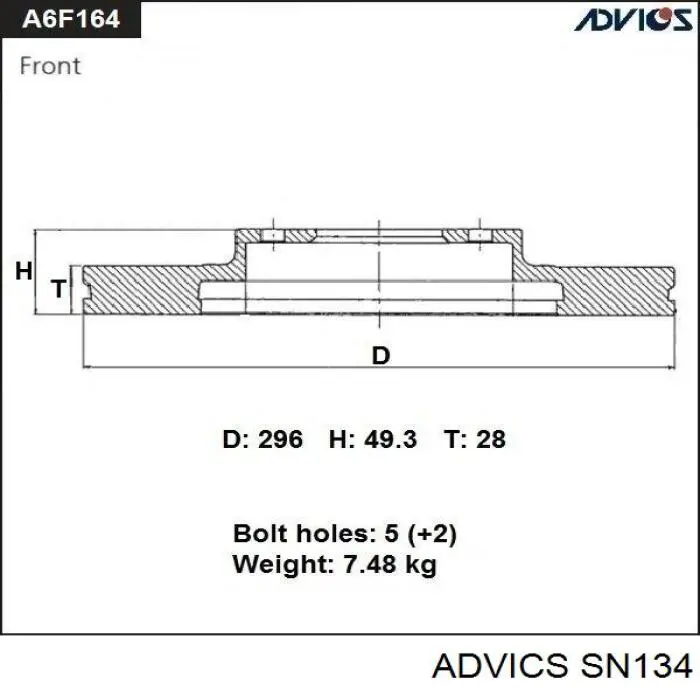 Задні гальмівні колодки Advics SN134 ціна, від 22.27 USD