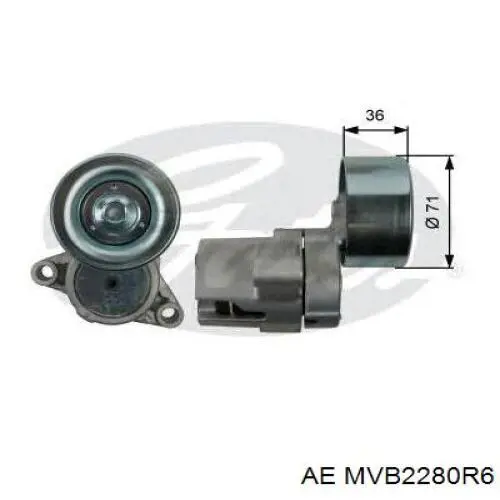 Клиновий ремінь AE MVB2280R6 ціна, від 15.94 USD