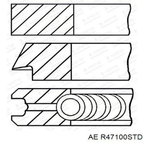 Поршні і шатуни AE R47100STD ціна, від 47.34 USD