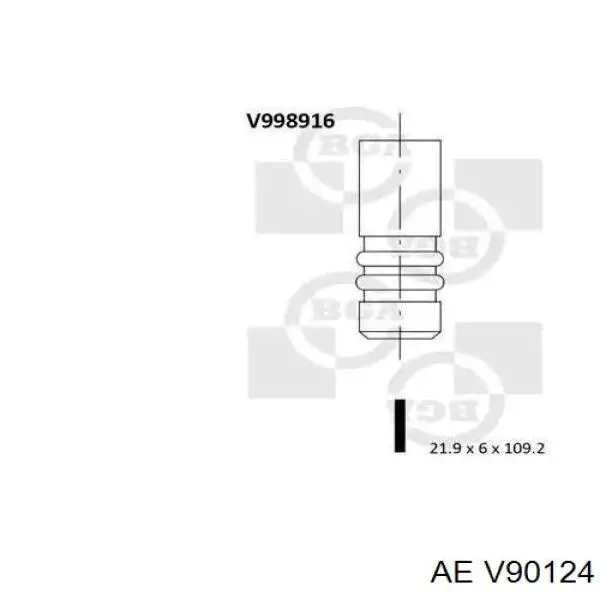 Вихлопний клапан AE V90124 ціна, від 5.88 USD