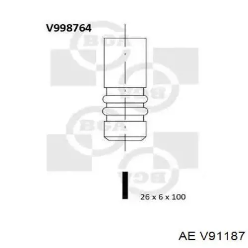 V91187 AE Клапан впускний