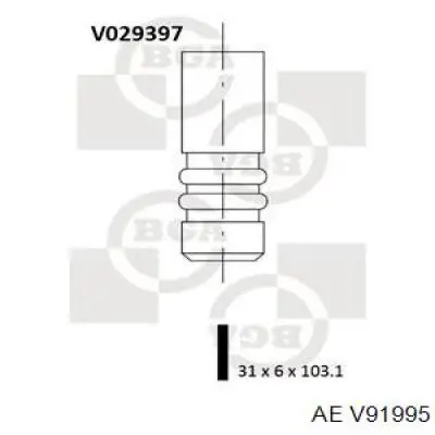 Клапан впускний AE V91995 ціна, від 5.52 USD
