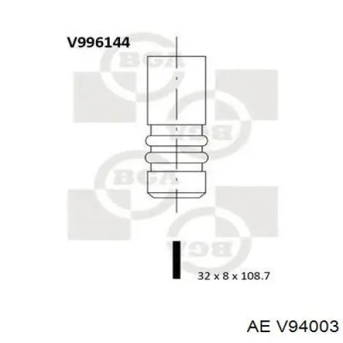 Вихлопний клапан AE V94003 ціна, від 7.39 USD